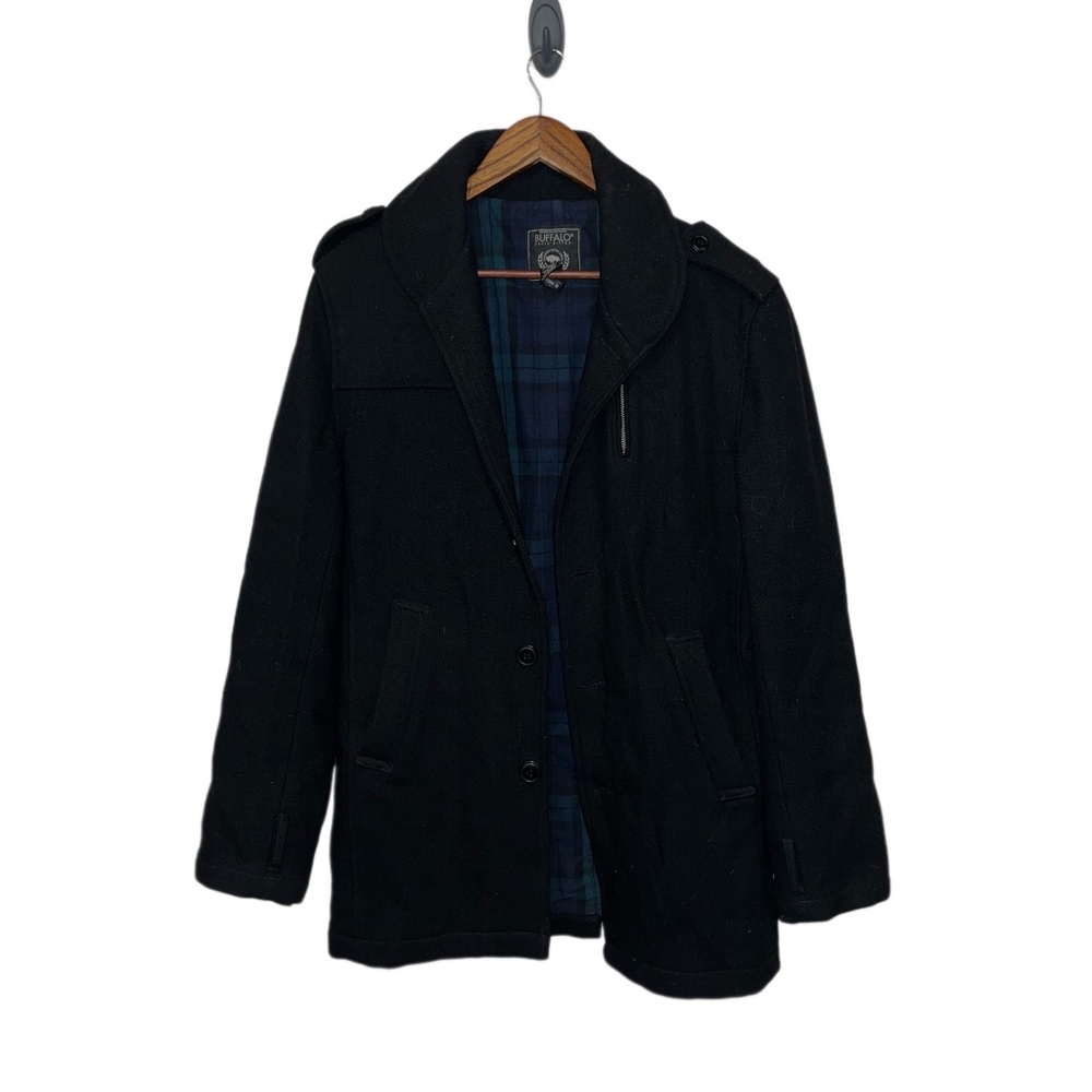 Buffalo David Britton Black Wool Coat - M